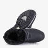 Pánské černé zateplené trekingové boty se šedou podrážkou Radomirio - obuv