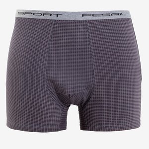 Pánské hnědé kárované boxerky - spodní prádlo
