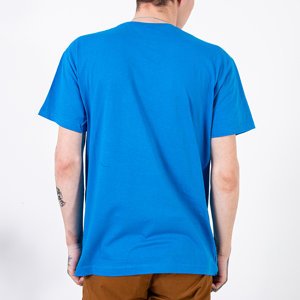 Pánské tmavě modré bavlněné tričko - oblečení