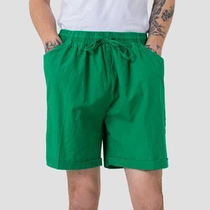 Pánské zelené šortky s kapsami - Oblečení
