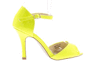 Patentově žluté dámské sandály na jehlovém podpatku Guisera - obuv