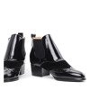 Retro černé lakové boty Farinola - Obuv