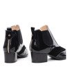 Retro černé lakové boty Farinola - Obuv
