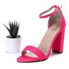 Różowe neonowe sandały na słupku Noemi - Obuwie