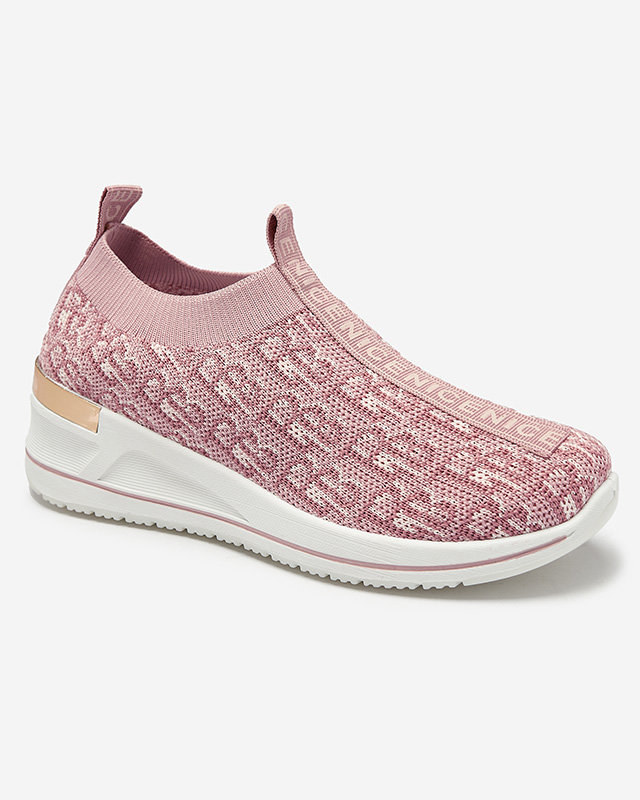 Růžová dámská nazouvací sportovní obuv s potiskem Scerpa- Obuv