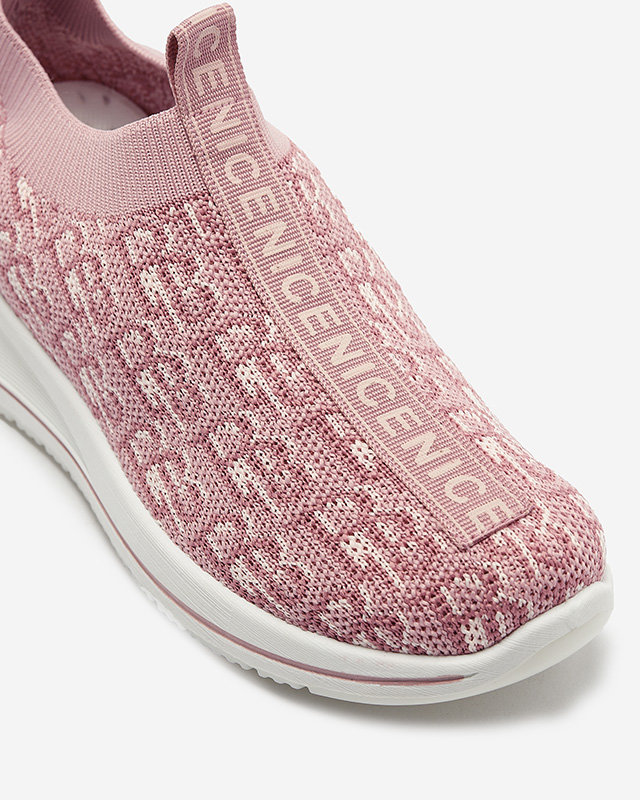 Růžová dámská nazouvací sportovní obuv s potiskem Scerpa- Obuv