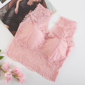 Růžová krajková podprsenka - spodní prádlo