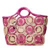 Růžově béžová taška ze slámy - Kabelky 1