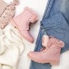 Růžové boty s ozdobnou kožešinou Massinea - Obuv