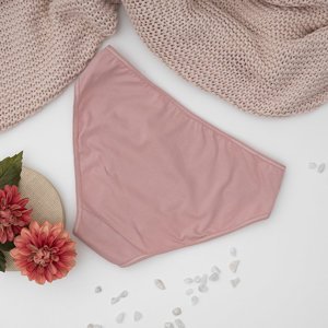 Růžové dámské bavlněné kalhotky PLUS SIZE - Spodní prádlo