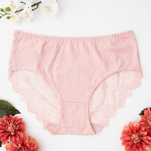 Růžové dámské bavlněné kalhotky PLUS SIZE - Spodní prádlo