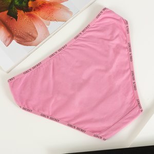 Růžové dámské bavlněné kalhotky - Spodní prádlo