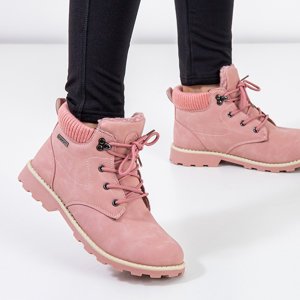 Růžové dámské izolované boty od firmy Frodon - Boty