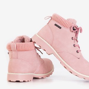 Růžové dámské izolované boty od firmy Frodon - Boty