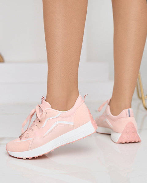 Růžové dámské tenisky Qsially- Footwear