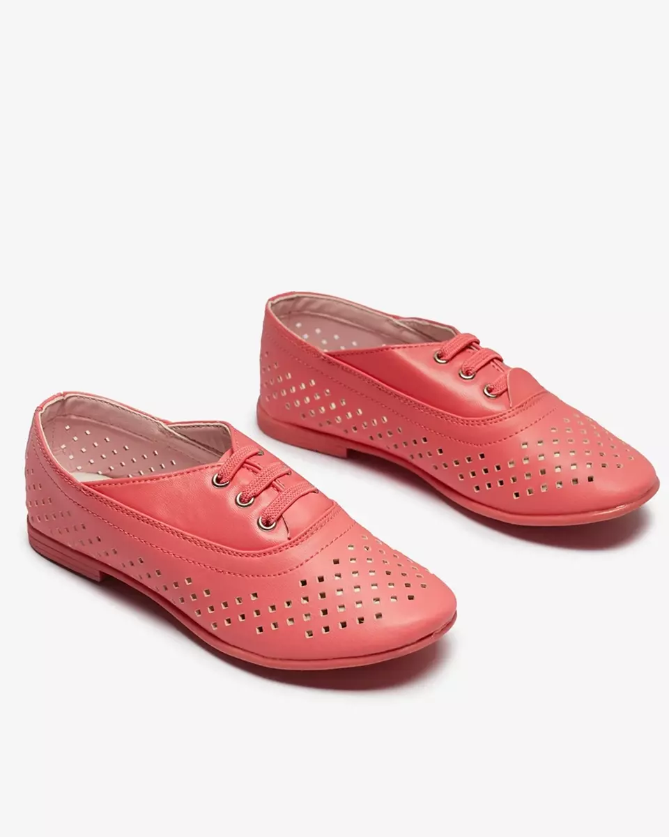 Růžové dětské ažurové mokasíny Janno- Footwear