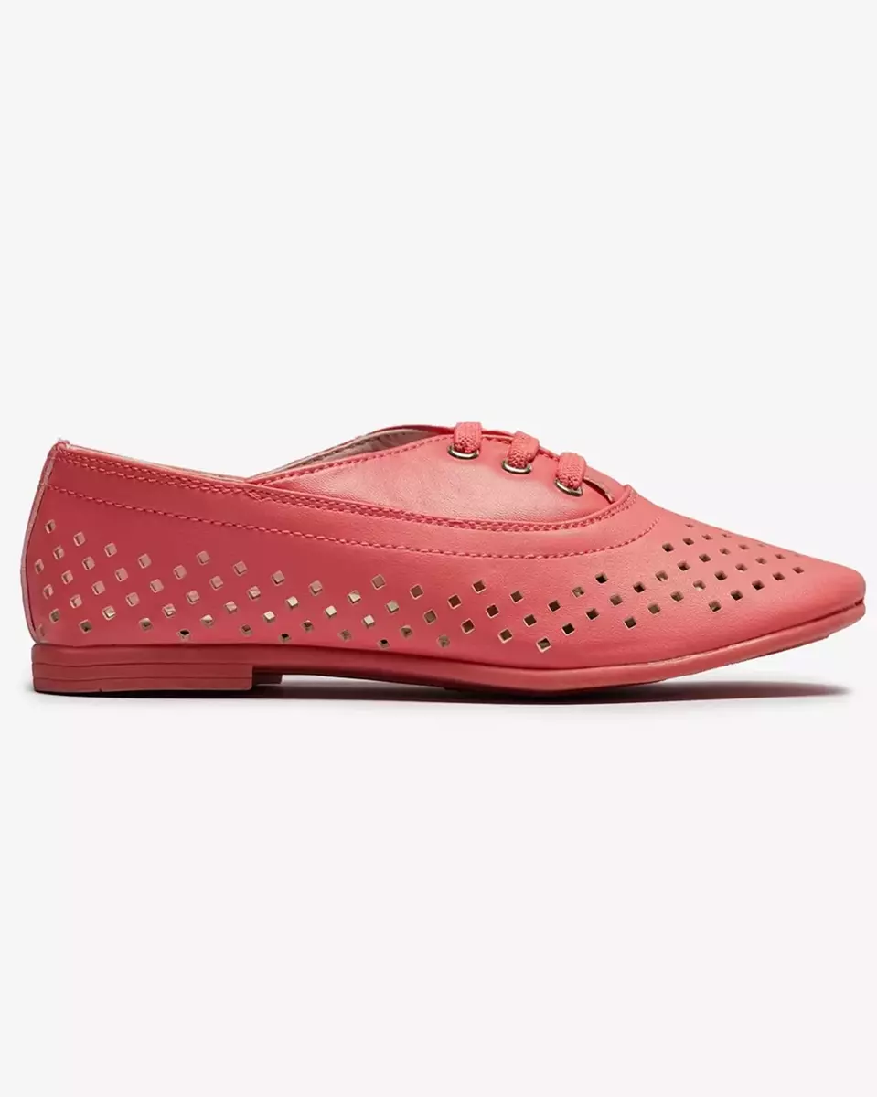 Růžové dětské ažurové mokasíny Janno- Footwear