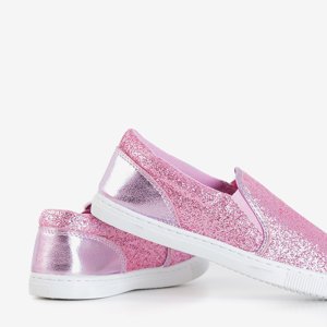 Růžové dětské brokátové tenisky Talarina - obuv