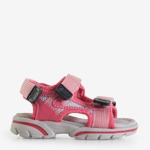 Růžové dětské sandály se suchým zipem Limmi - Boty