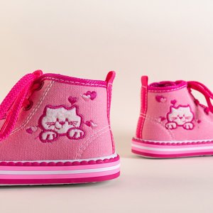 Růžové dětské tenisky s dekoracemi Winks - obuv