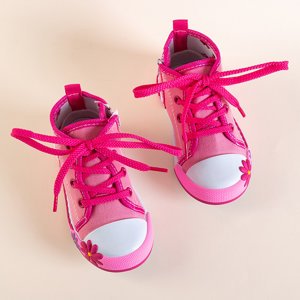 Růžové dětské tenisky s dekoracemi Winks - obuv