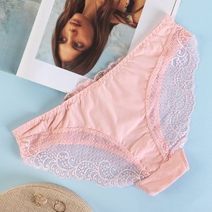 Růžové krajkové kalhotky - Spodní prádlo