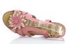 Růžové sandály s klínem Floggina - Obuv 1
