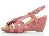 Růžové sandály s klínem Floggina - Obuv 1