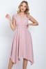 Růžové šaty s rozšířeným oblečením - Oblečení 1