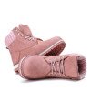 Růžové teplé boty Nelia - Obuv