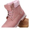 Růžové teplé boty Nelia - Obuv