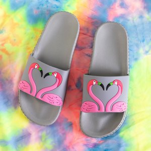 Šedé dámské pantofle Flamingo Flamo - obuv