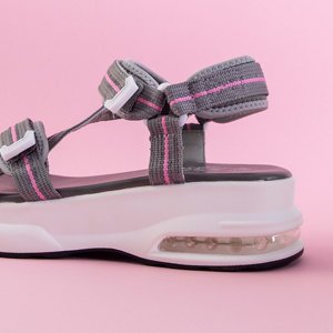 Šedé dámské sportovní sandály Rieka - obuv