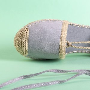 Šedé dámské vázané espadrilky Afinita - boty