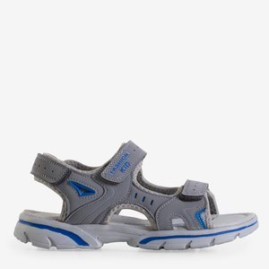 Šedé dětské sandály se suchým zipem - boty
