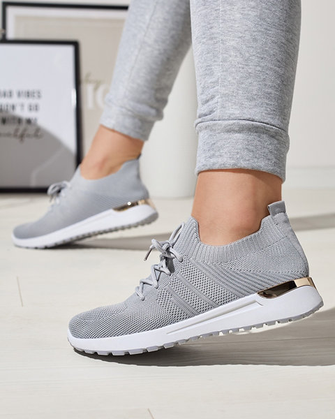 Šedé tkané sportovní boty pro ženy Ferroni - Footwear