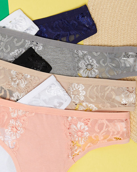 Set krajkových dámských tanga kalhotek 7 / bal - Spodní prádlo