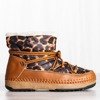 Sofya leopardí teplé sněhové boty - obuv