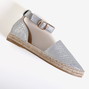 Stříbrné dámské sandály se zvířecí ražbou Domiel - Obuv