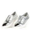 Stříbrné tenisky s kovovou špičkou Kelilah - obuv