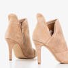 Světle hnědé dámské boty na špendlíku Cyrena - Obuv