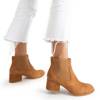 Světle hnědé dámské boty s plochými podpatky Tarina - Boty