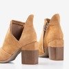 Světle hnědé dámské kotníkové boty s výřezy Cintura - obuv 1