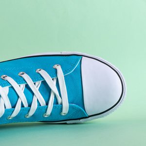 Světle modré pánské vysoké tenisky Skarle - obuv