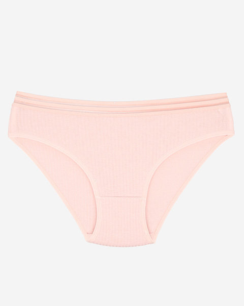 Světle růžové bavlněné dámské kalhotky pruhované - Spodní prádlo