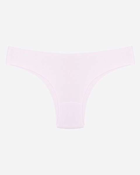 Světle růžové dámské hladké podprsenkové kalhotky - Spodní prádlo