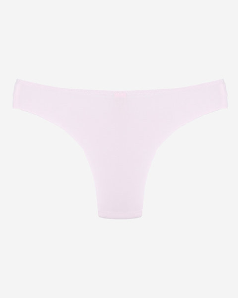 Světle růžové dámské hladké podprsenkové kalhotky - Spodní prádlo