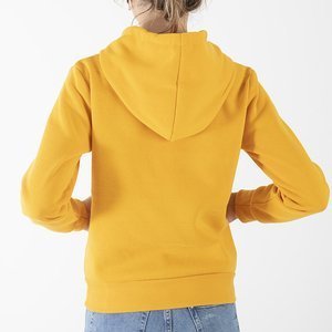 Teplá žlutá dámská mikina s nápisem - Oblečení