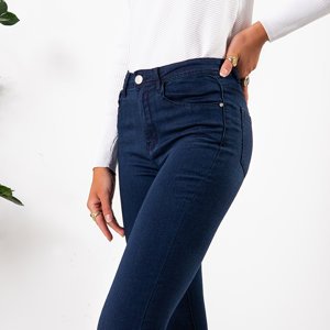 Tmavě modré dámské džínové kalhoty - Oblečení