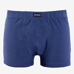 Tmavě modré pánské bavlněné boxerky PLUS SIZE - Spodní prádlo